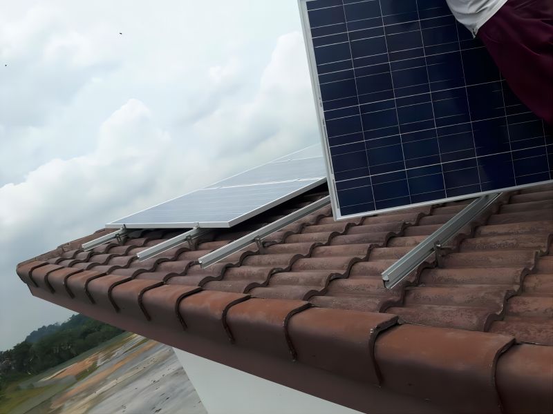 25kw-Tile roof solar installation system