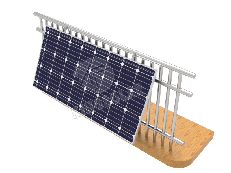 Balcony solar panel bracket mounting system