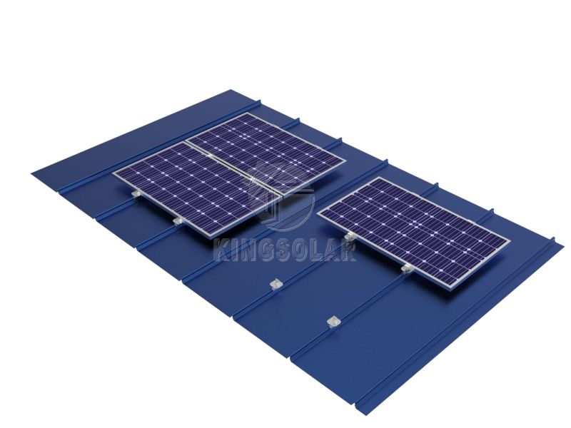 Color steel tile roof without rail solar jig installation system