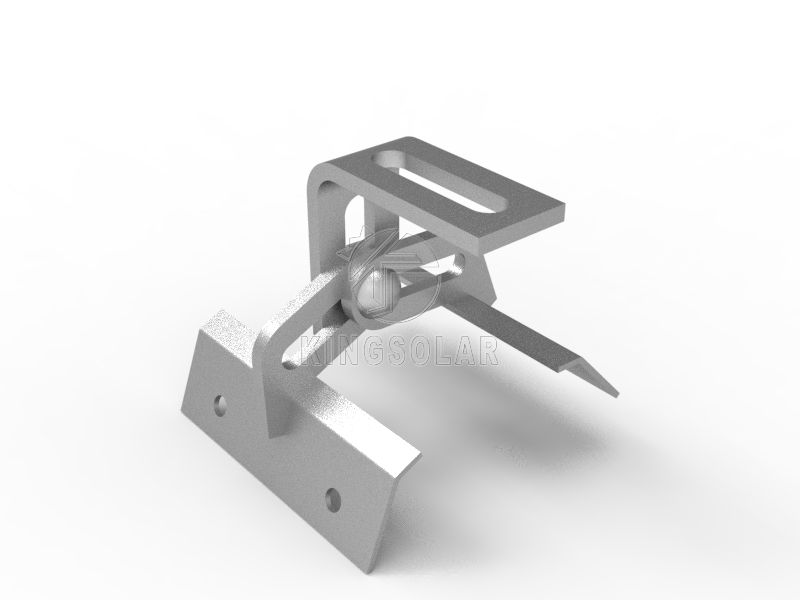 Adjustable trapezoidal roof hooks for solar mounting systems