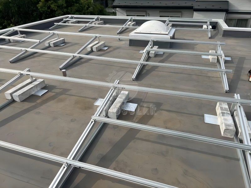12kw-Flat Roof Ballast Solar Mounting System